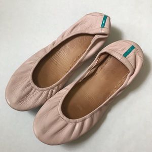 Tieks blush leather ballet flats EUC